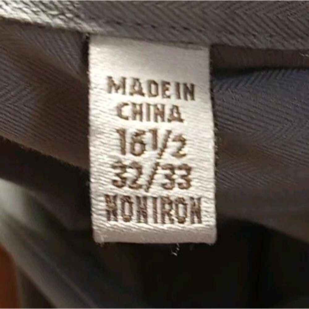 Joseph Abboud Men’s Gray Dress Shirt Size 16.5 32/33 Button Front Long Sleeve - Picture 4 of 8
